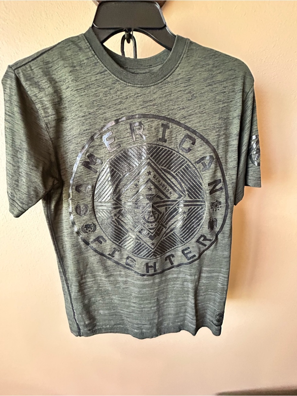 American Fighter Olive Heather Short Sleeve Graphic Tee